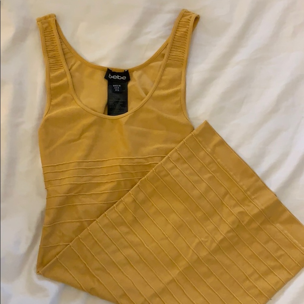 Mustard Bebe dress